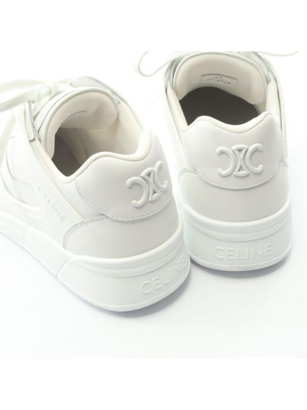 Celine Sneakers Lace Up White Leather - Picture 9 of 9